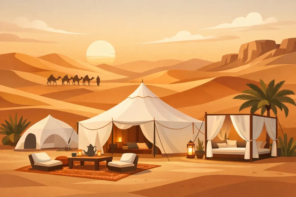 Sahara Glamping for a Comfortable Desert Stay
