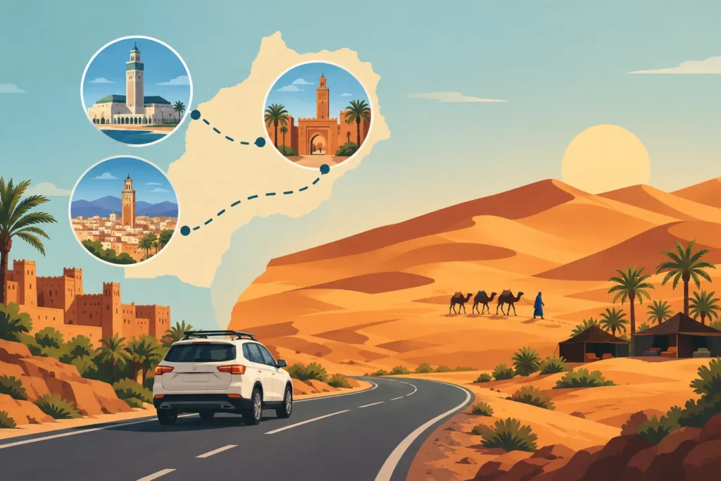 Reaching Erg Chebbi Dunes from Morocco's Main Cities